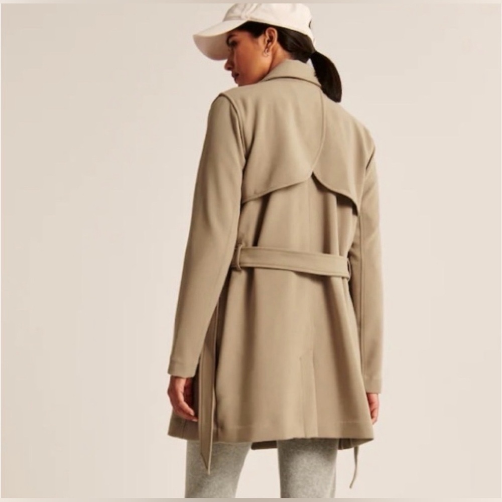 Abercrombie & Fitch Classic Beige Trench Coat - Picture 6 of 7